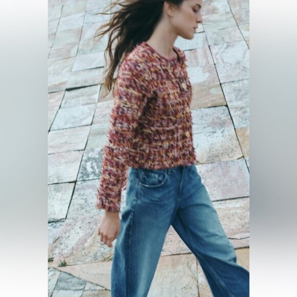 ZARA STRUCTURED KNIT CARDIGAN - Picture 3 of 6